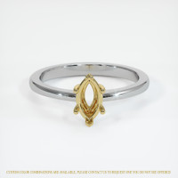 14K Yellow & White Vedic Ring Setting Image