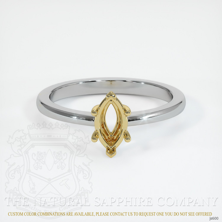 14K Yellow & White Vedic Ring Setting