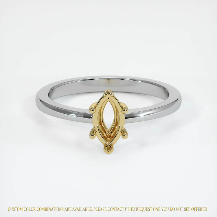 14K Yellow & White Vedic Ring Setting