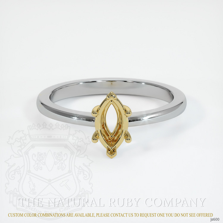 14K Yellow & White Vedic Ring Setting