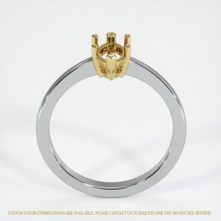 14K Yellow & White Vedic Ring Setting