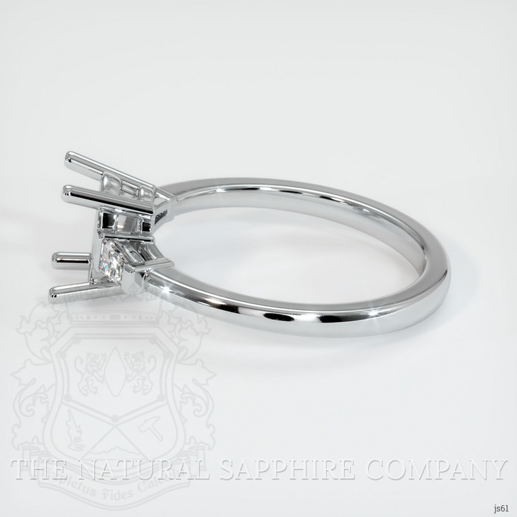 Platinum 950 Three Stone Ring Setting
