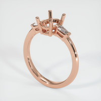 14K Rose Gold Three Stone Ring Setting Video