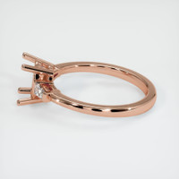 14K Rose Gold Three Stone Ring Setting Image