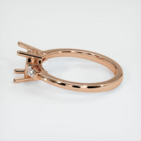 18K Rose Gold Three Stone Ring Setting Image
