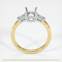 14K White & Yellow Three Stone Ring Setting Image