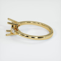10K Yellow Gold Three Stone Ring Setting Image