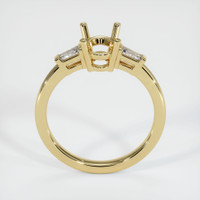14K Yellow Gold Three Stone Ring Setting Image