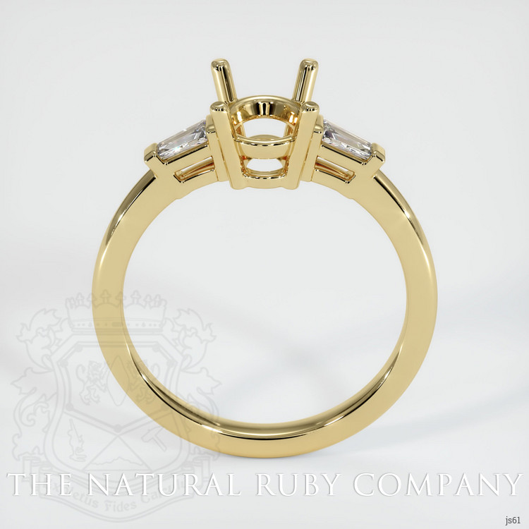 14K Yellow Gold Three Stone Ring Setting