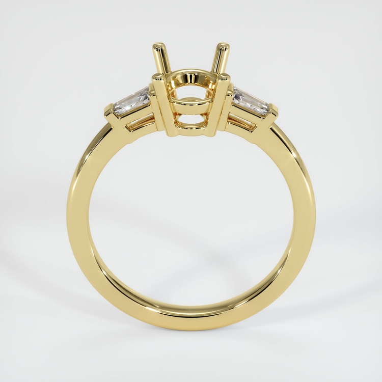 18K Yellow Gold Three Stone Ring Setting
