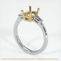 14K Yellow & White Three Stone Ring Setting Video