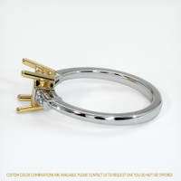 18K Yellow & White Three Stone Ring Setting Image