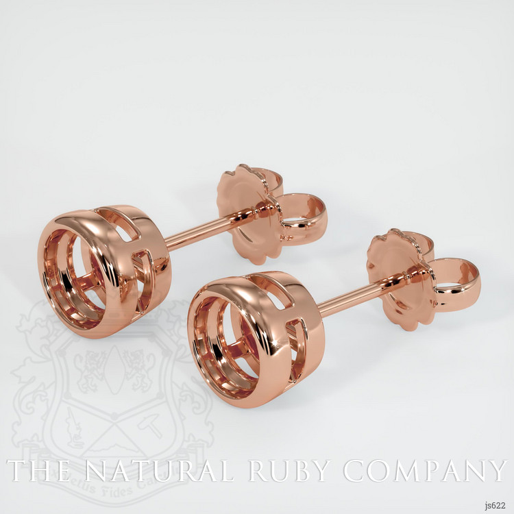 14K Rose Gold Studs Earring Setting