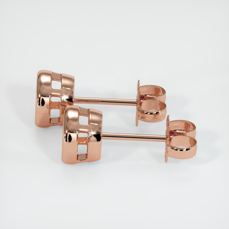 14K Rose Gold Studs Earring Setting