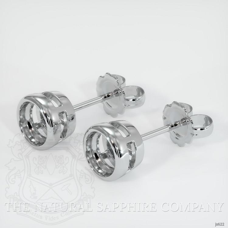 14K White Gold Studs Earring Setting