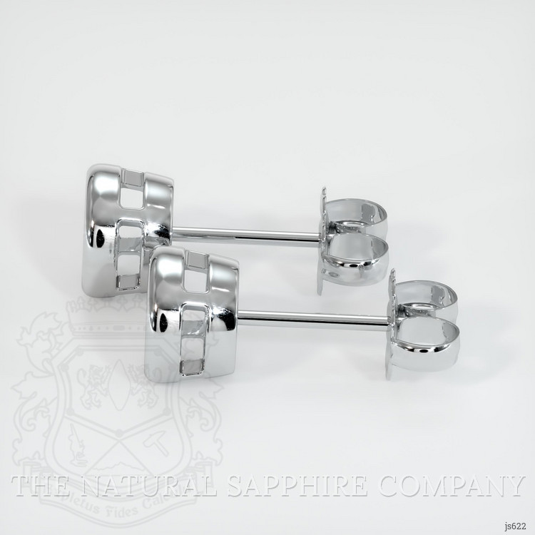 14K White Gold Studs Earring Setting