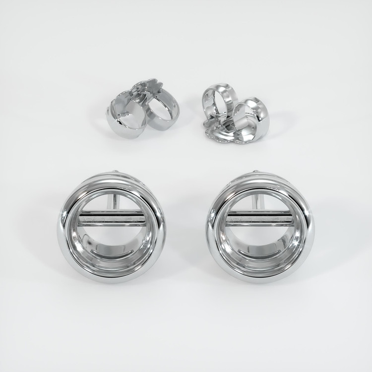 14K White Gold Studs Earring Setting