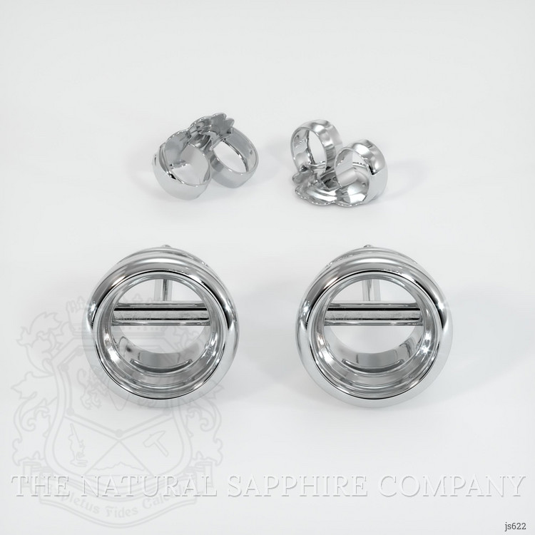 14K White Gold Studs Earring Setting