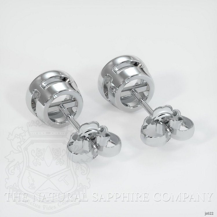 14K White Gold Studs Earring Setting