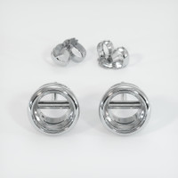 18K White Gold Studs Earring Setting Image