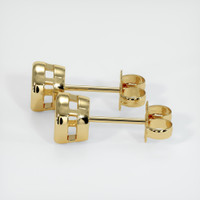 14K Yellow Gold Studs Earring Setting Image