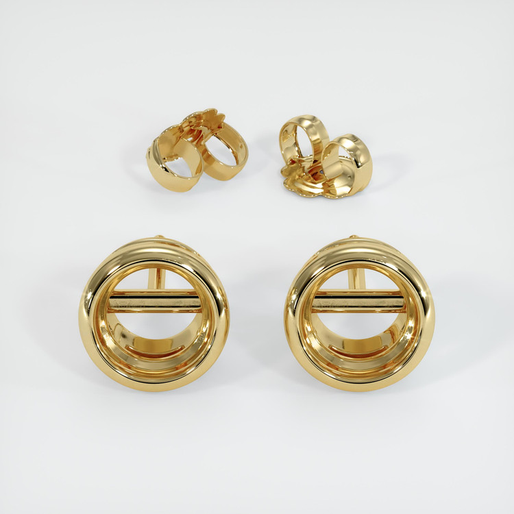 14K Yellow Gold Studs Earring Setting