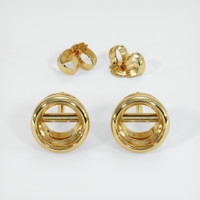 18K Yellow Gold Studs Earring Setting Image