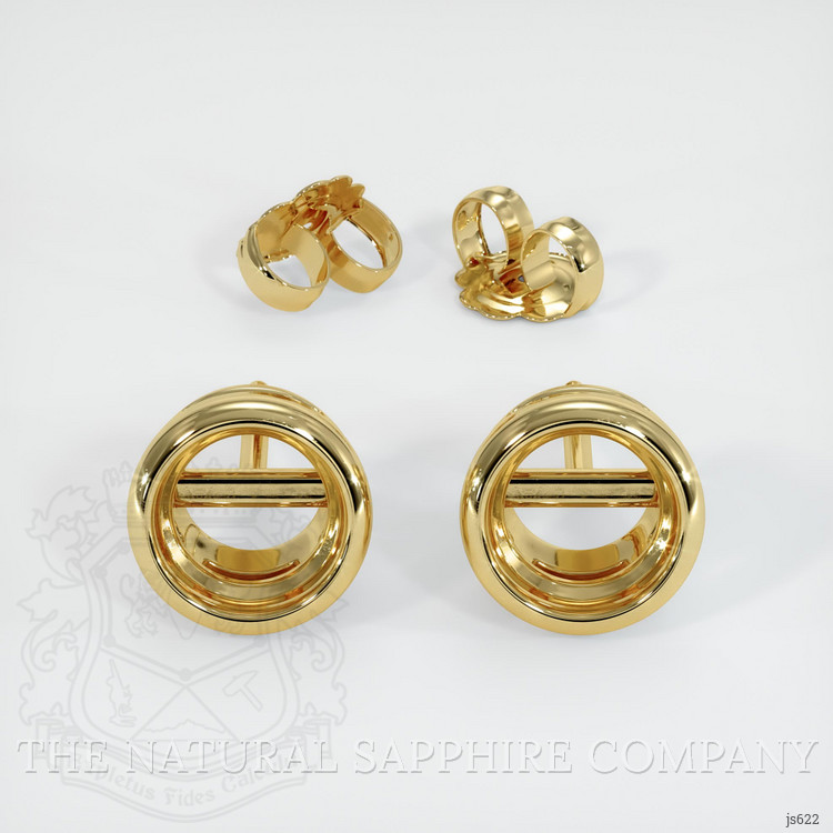 18K Yellow Gold Studs Earring Setting