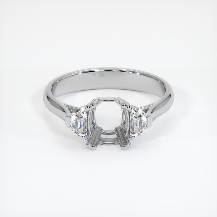Platinum 950 Three Stone Ring Setting