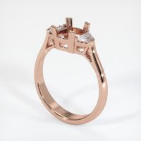 14K Rose Gold Three Stone Ring Setting Video
