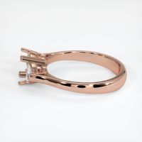 14K Rose Gold Three Stone Ring Setting Image