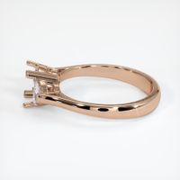 18K Rose Gold Three Stone Ring Setting Image