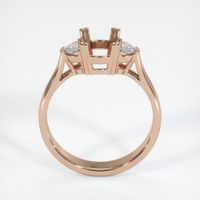 18K Rose Gold Three Stone Ring Setting Image