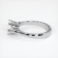 10K White Gold Three Stone Ring Setting Image