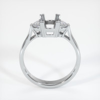 10K White Gold Three Stone Ring Setting Image