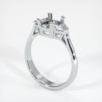 14K White Gold Three Stone Ring Setting Video