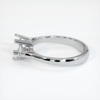 14K White Gold Three Stone Ring Setting Image