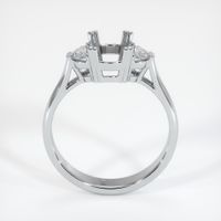 18K White Gold Three Stone Ring Setting Image