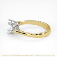 14K White & Yellow Three Stone Ring Setting Image