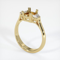 10K Yellow Gold Three Stone Ring Setting Video