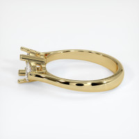 10K Yellow Gold Three Stone Ring Setting Image