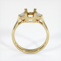 10K Yellow Gold Three Stone Ring Setting Image