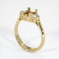 14K Yellow Gold Three Stone Ring Setting Video