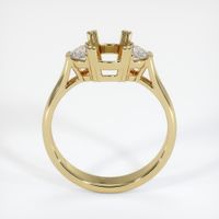 14K Yellow Gold Three Stone Ring Setting Image