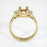 18K Yellow Gold Three Stone Ring Setting Image