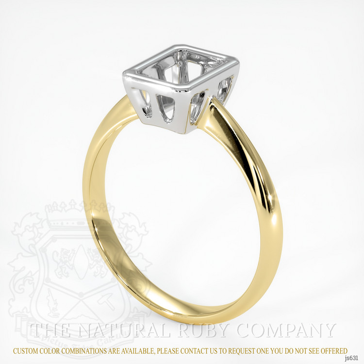 14K White & Yellow Vedic Ring Setting