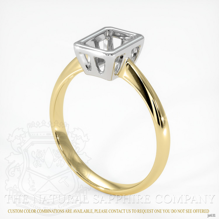 14K White & Yellow Vedic Ring Setting