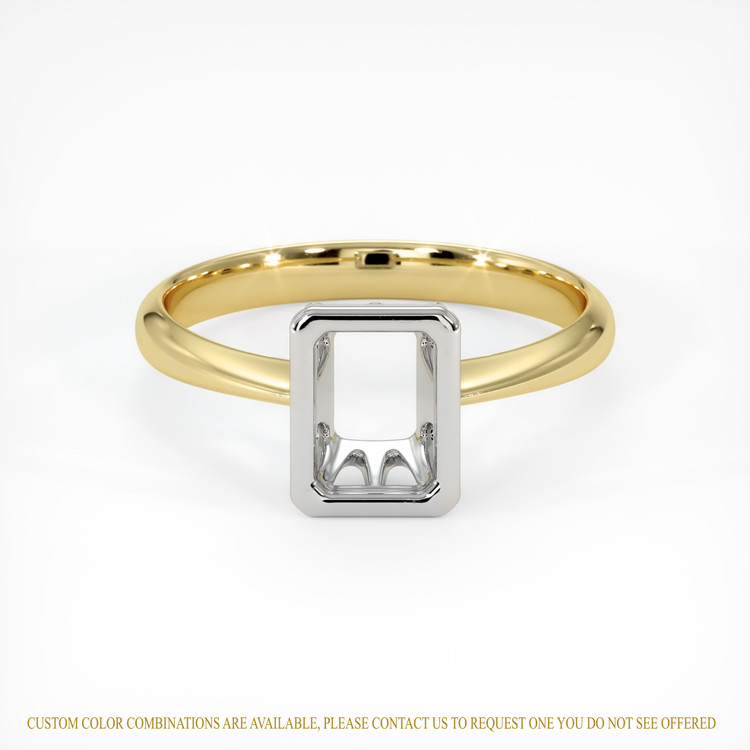 14K White & Yellow Vedic Ring Setting