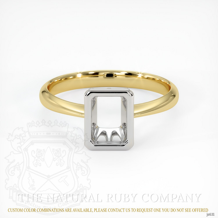 18K White & Yellow Vedic Ring Setting