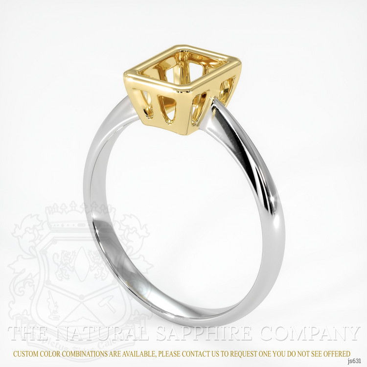 14K Yellow & White Vedic Ring Setting